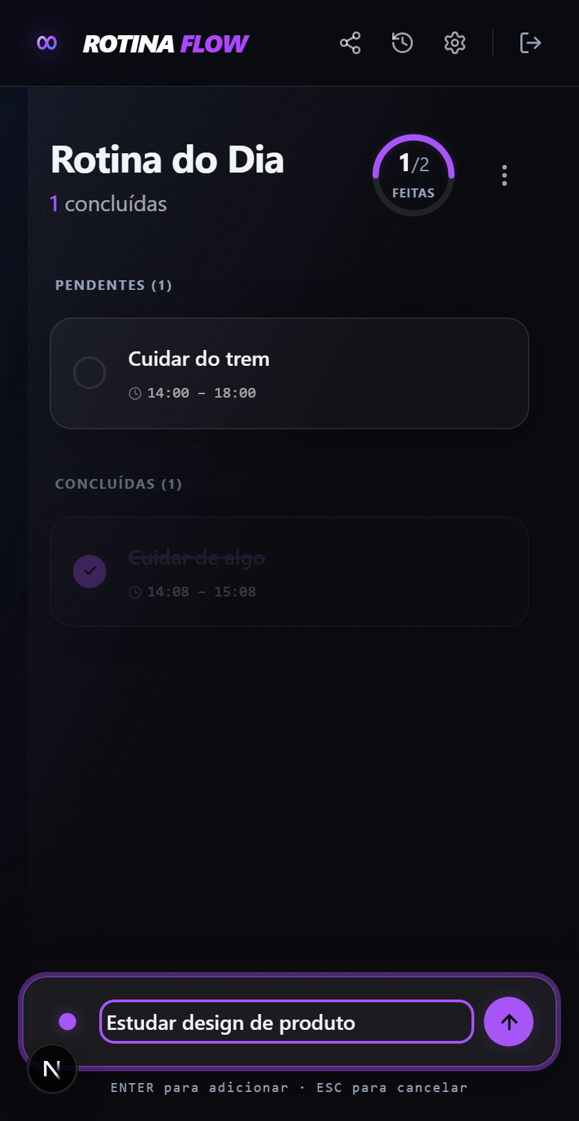 Desktop - Digitando in-place