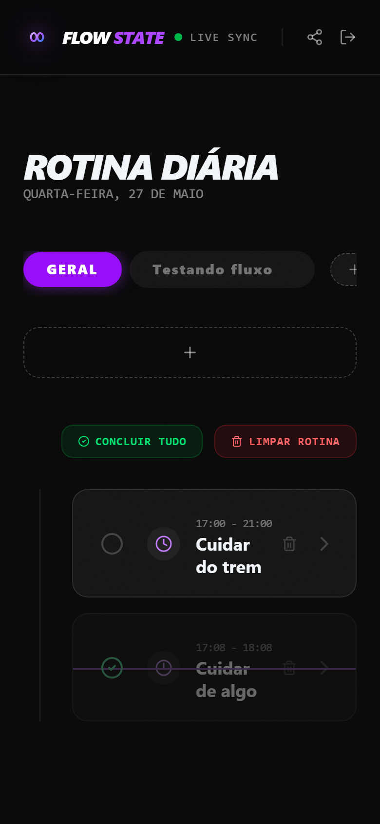 Mobile - Dashboard antigo